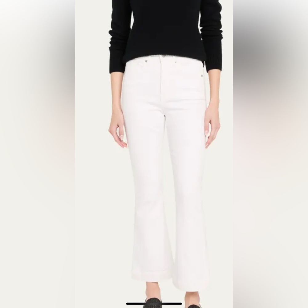 Veronica Beard Carson High rise Ankle Flare Jeans White Size 30